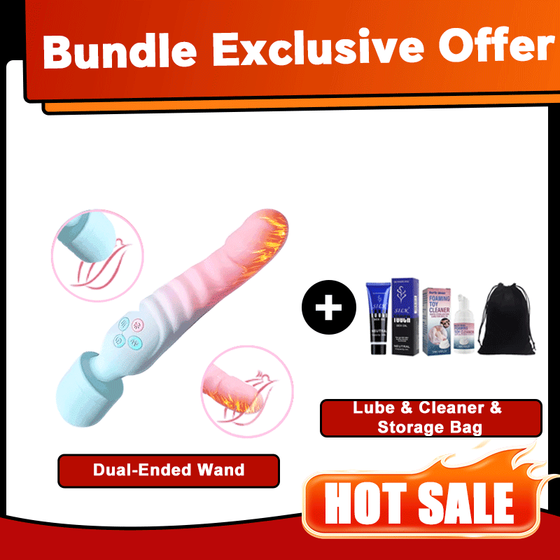 Aura Heated Dual-Ended Wand Massager Flexible Neck