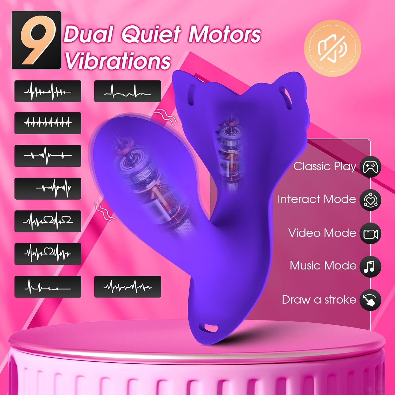 Velvra App Control Wearable Insert Massager for Dual