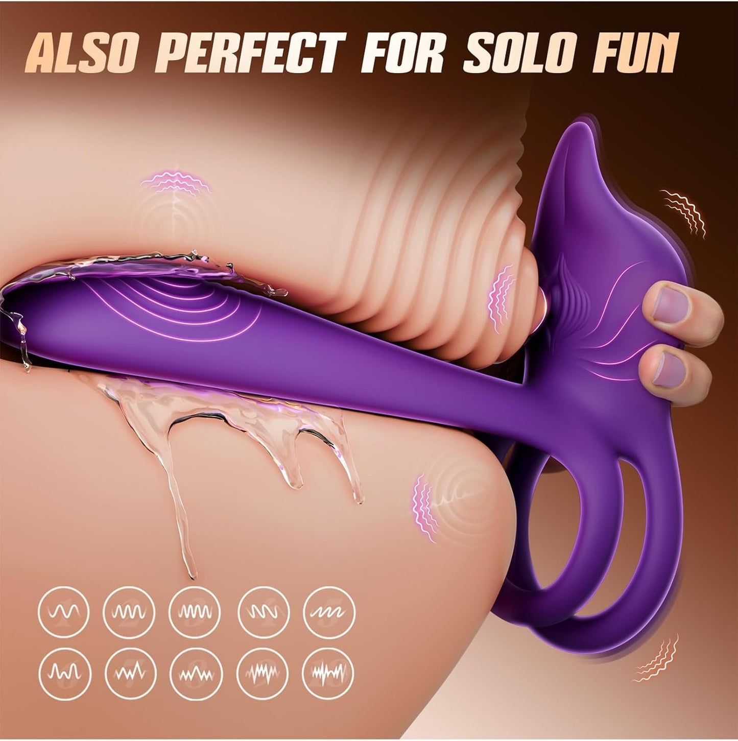App & Remote Vibe Ring with G-Zone & External Massager