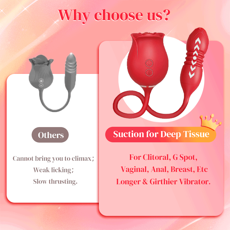 DualVibe - Compact Rose Massager with Air Suction & Vibe