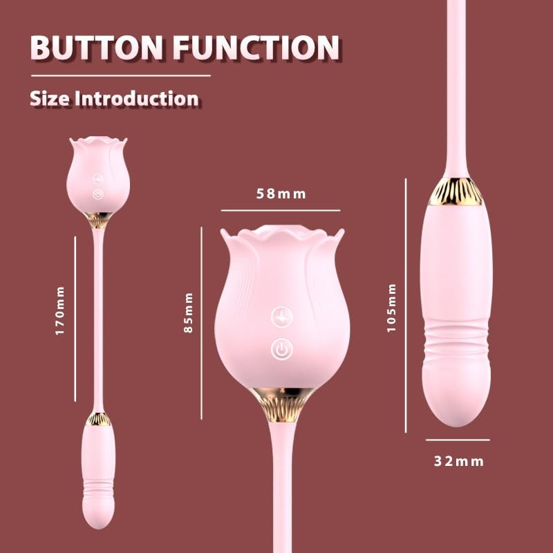 PinkBliss 2-in-1 Rose Suction & Thrusting Premium