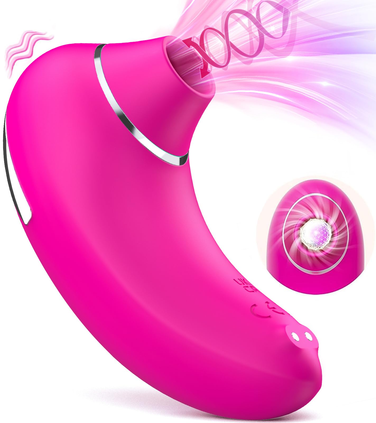 Rita Rose Pulse Suction Massager for Dual Stimulation - nipple suction vibrator featuring quiet, beginner friendly, suction