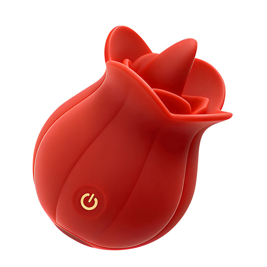 MLEM Rose Tongue-Style Massager – Easy-to-Position Design - tongue vibrator featuring waterproof, quiet, rechargeable