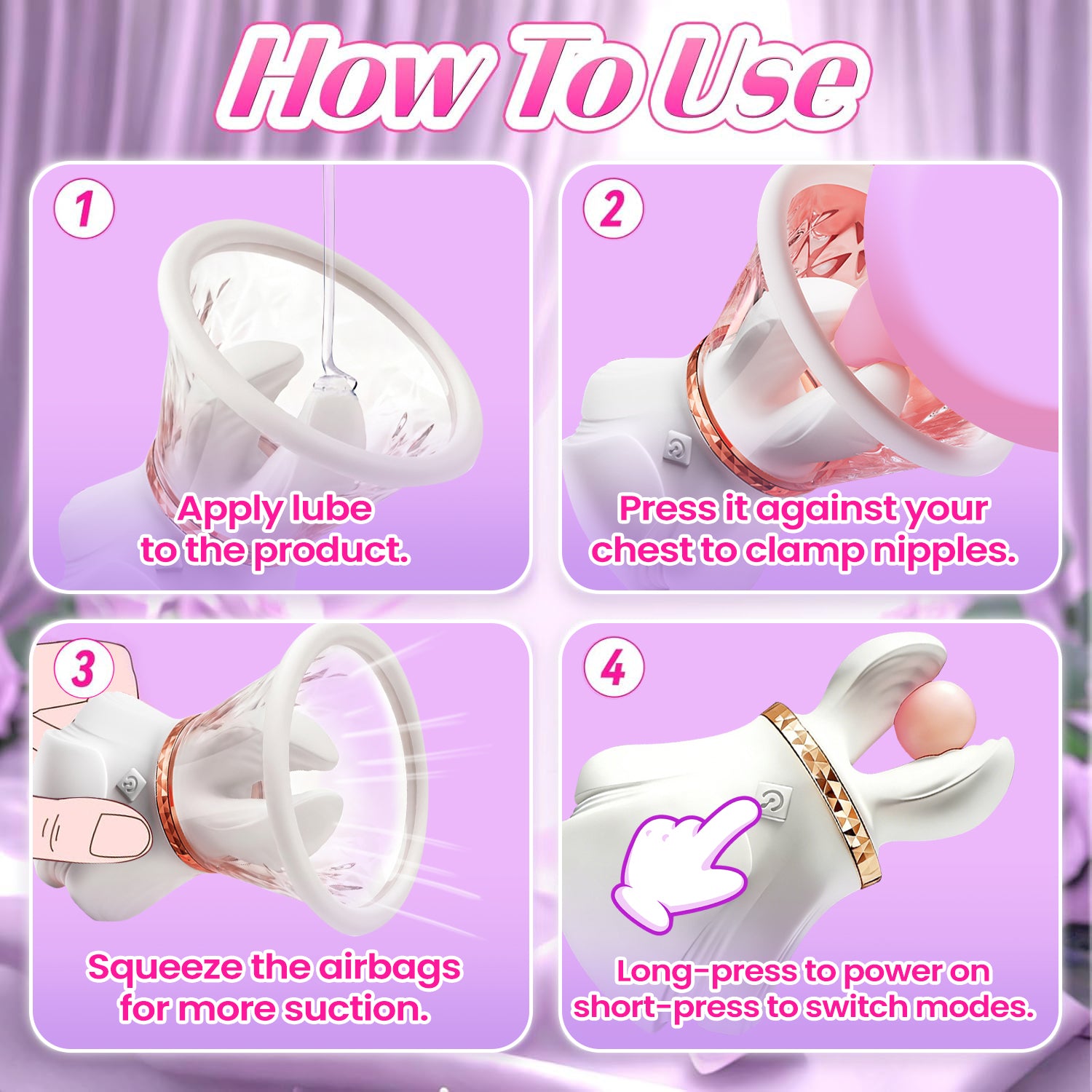 Alicia - Chest Clamps with Manual Suction Cup