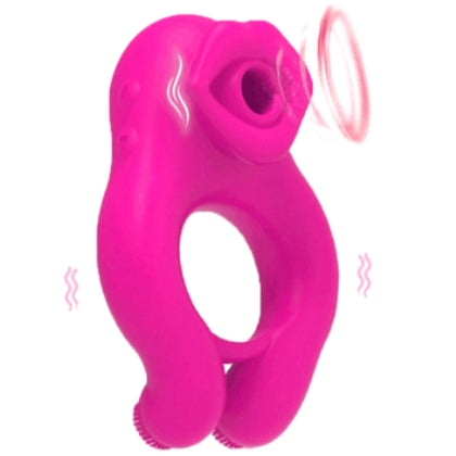Loopra - Vibe Ring for Couples with External Suction - vibrating couples ring featuring waterproof, quiet, suction