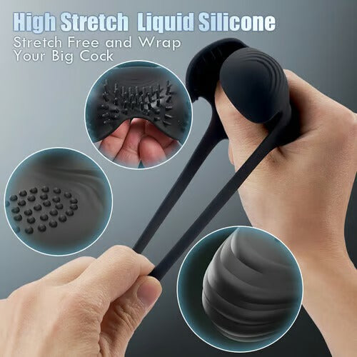 Tes Full-Wrap Sensory Vibe Scrotal Ring Textured Massage
