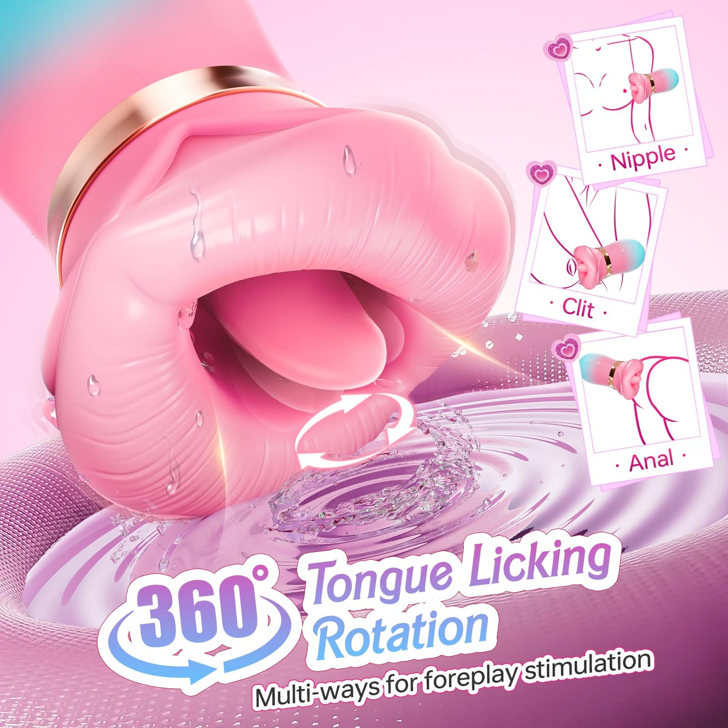All-Over Arousal Duo - Realistic Tongue-Feel Massager