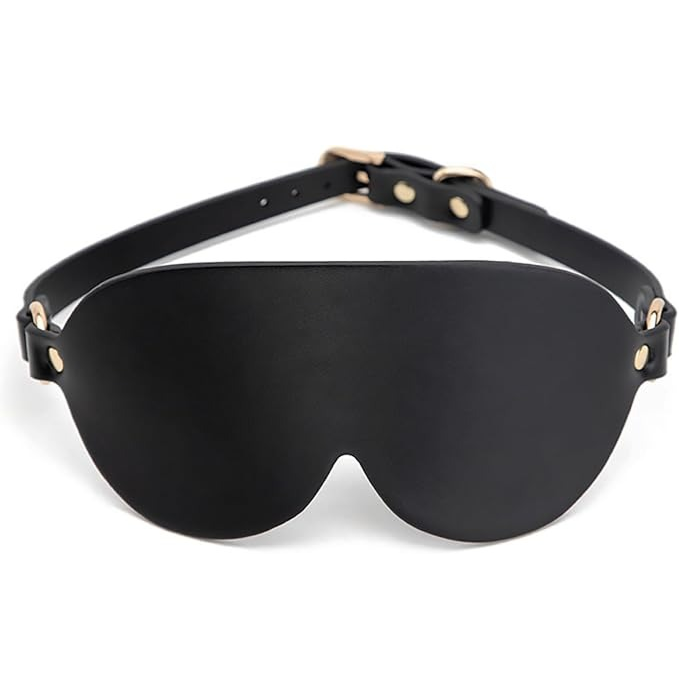 Free Gift — Restraint Play Adjustable Leather Blindfold Mask