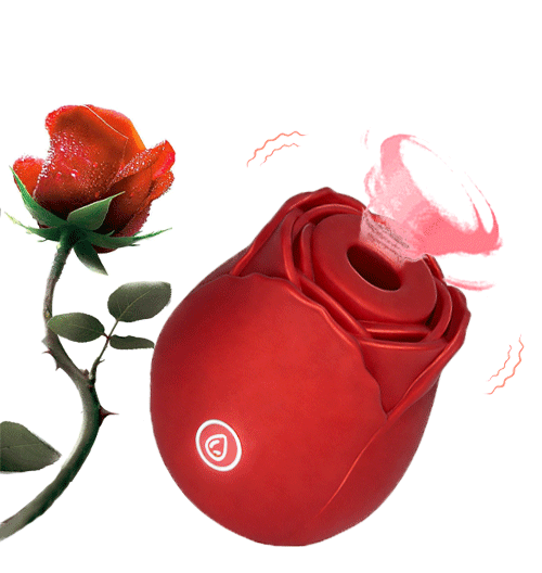 Scarlet Bliss - Original Suction Rose Toy with Storage Bag - rose suction vibrator featuring app controlled, waterproof, quie