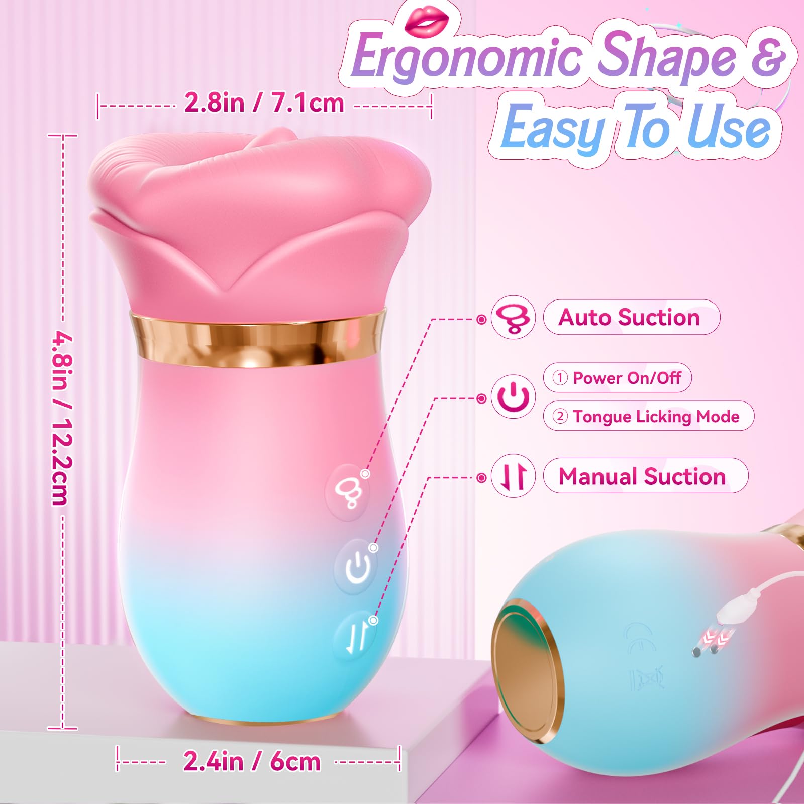 All-Over Arousal Duo - Realistic Tongue-Feel Massager