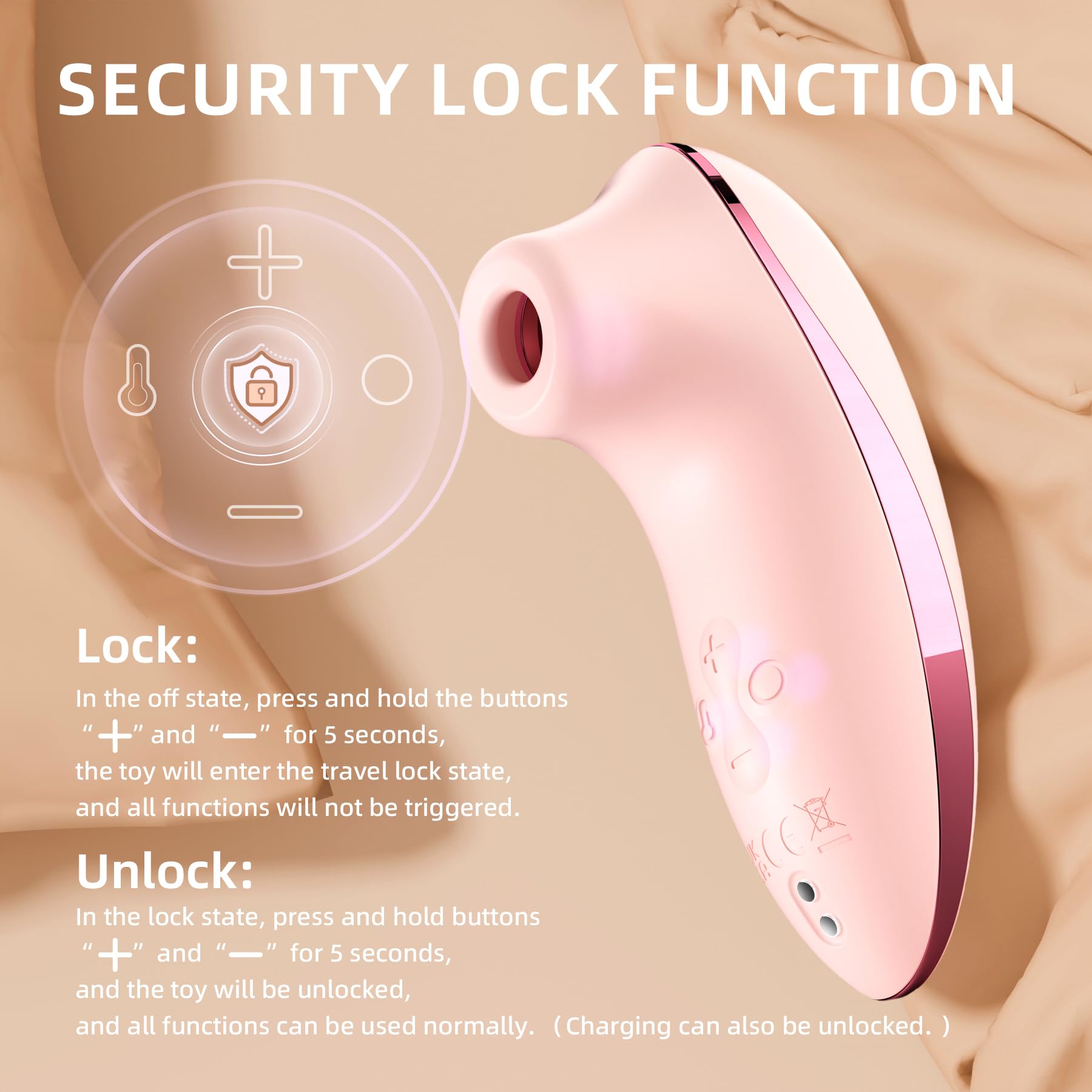 RoseHeat App-Controlled Heated Air-Pulse Suction Massager