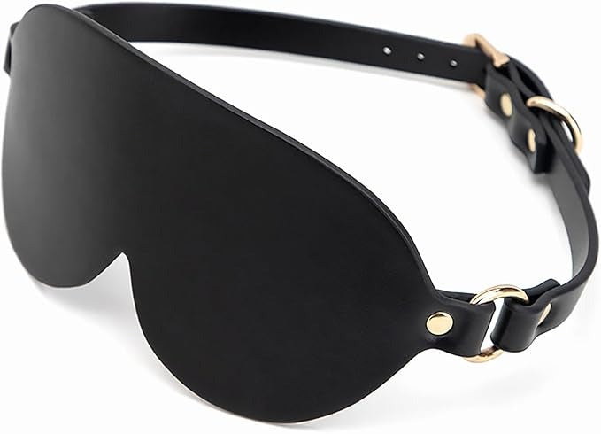 Free Gift — Restraint Play Adjustable Leather Blindfold Mask